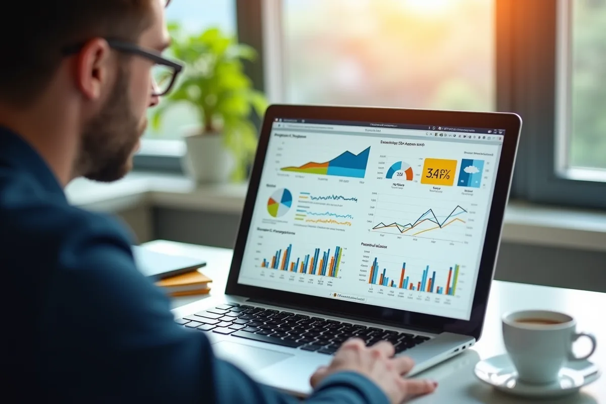 Graphique illustrant l'évolution du trafic SEO sur plusieurs mois