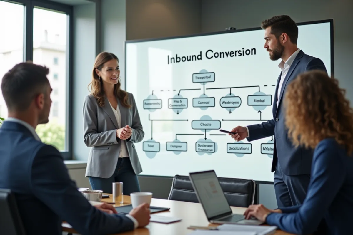 Tunnel de conversion inbound avec étapes clés pour attirer des clients