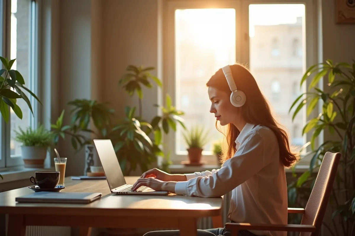 Graphique illustrant l'impact du télétravail sur la productivité des employés