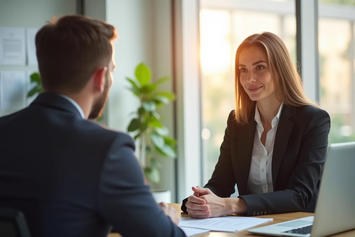 Conseiller juridique aidant un client à comprendre ses droits